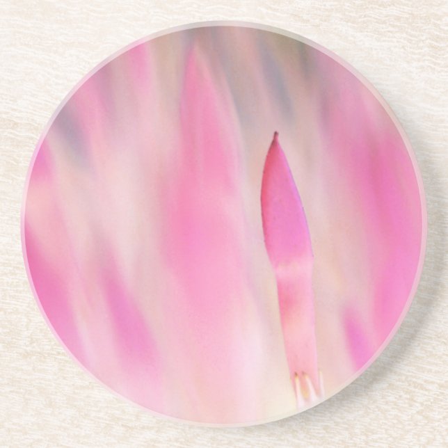 Elegant Pink Sandstone Coaster (Front)