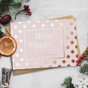 Elegant Pink Script Merry Christmas Gold