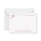 Elegant Pink Script Monogram Initials