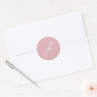 Elegant Pink Script Monogram Wedding