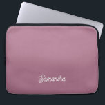 Elegant Pink Script Name  Laptop Sleeve<br><div class="desc">This personalised pink laptop sleeve with your name of choice is modern and elegant. All colours can be changed if you like.</div>