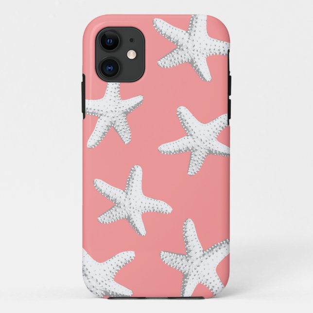 Elegant Pink Sea Stars Starfish iPhone 5 Case (Back)