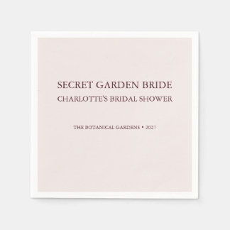 Elegant Pink Secret Garden Napkin