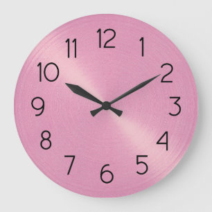 Elegant Pink Sheen Large Clock