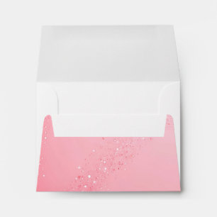Elegant Pink Sparkle Wedding Background Envelope