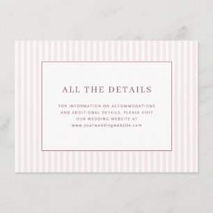 Elegant Pink Stripes Minimalist Enclosure Card
