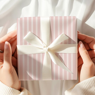 Elegant Pink Stripes Wrapping Paper