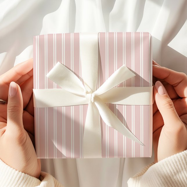 Elegant Pink Stripes Wrapping Paper (Creator Uploaded)