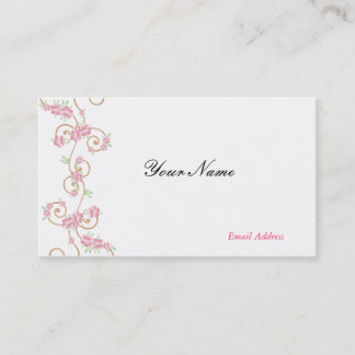 Elegant Pink Swirls Business Cards