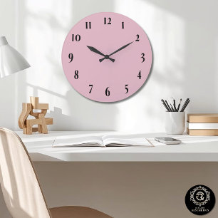 Elegant Pink Taupe Wall Clock