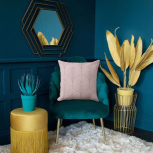 Elegant Pink Tiled Fan Design Cushion