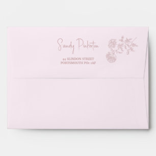 Elegant Pink Toile de Jouy Picnic Baby Shower Envelope