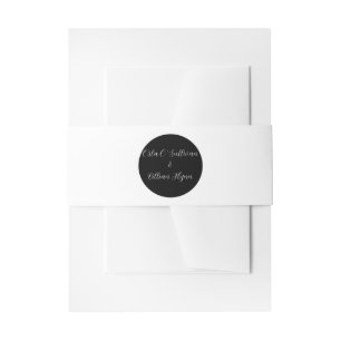 Elegant Pink tulip - minimalist modern wedding Invitation Belly Band