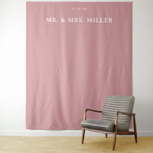 Elegant Pink Typographic Tapestry