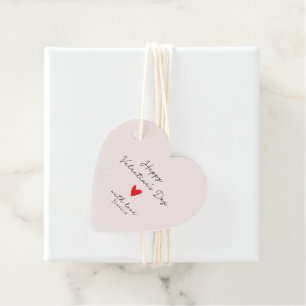elegant pink Valentine's Day  Favour Tags
