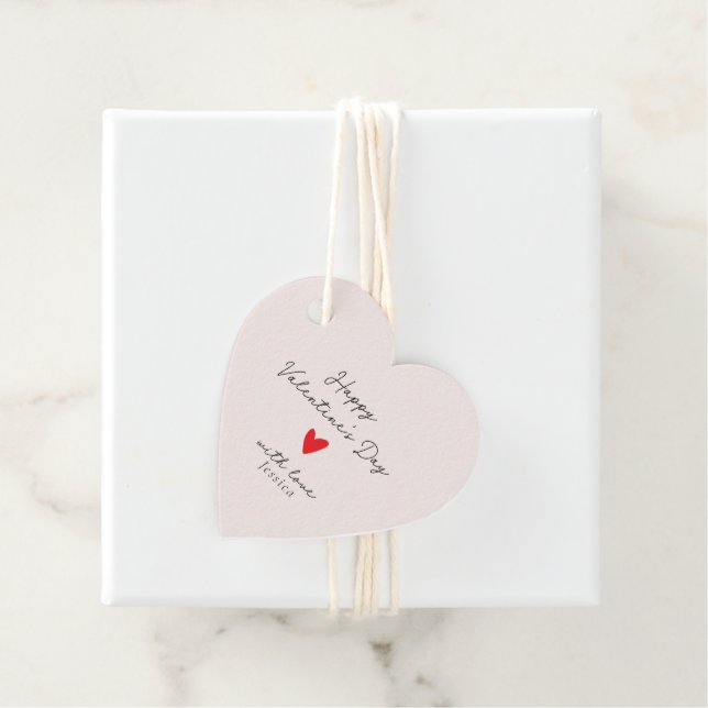 elegant pink Valentine's Day  Favour Tags (In Situ)