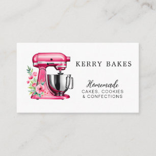 elegant Pink watercolor Bakery & Confections Busin Business Card