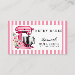 elegant Pink watercolor Bakery & Confections Busin Business Card