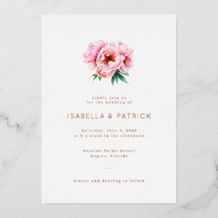 Elegant Pink Watercolor Floral