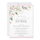 Elegant Pink Watercolor Floral Bridal Shower