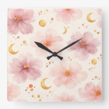 Elegant Pink Watercolor Floral Pattern