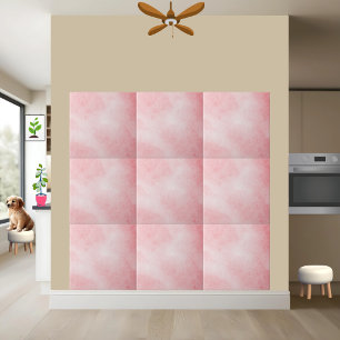 Elegant Pink Watercolor    Soft Blush Aesthetic Tile