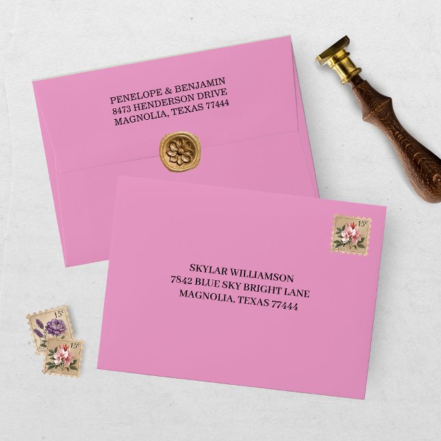 Elegant Pink Wedding Envelope (Creator Uploaded)