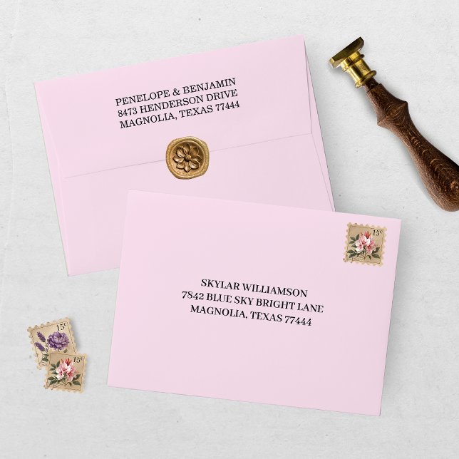 Elegant Pink Wedding Envelope (Creator Uploaded)