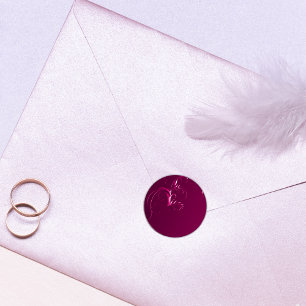 Elegant Pink Wedding Envelope Seals
