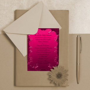 Elegant Pink Wedding Invitation
