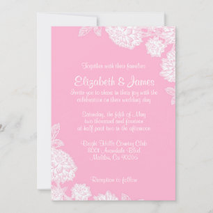 Elegant Pink Wedding Invitations