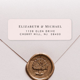 Elegant Pink Wedding Return Address
