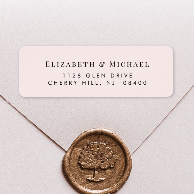 Elegant Pink Wedding Return Address (Creator Uploaded)