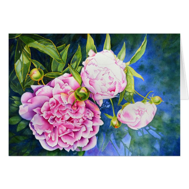 Elegant pink white classic watercolor floral (Front Horizontal)