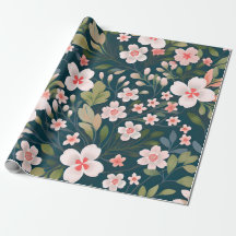 Elegant Pink & White Floral Pattern