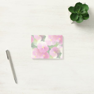 Elegant Pink & White Impatiens Flower Pattern Post-it Notes