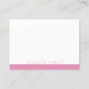 Elegant Pink White Professional Template Modern Business Card