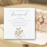 Elegant Pink Wildflower 90th Birthday Brunch Invitation<br><div class="desc">Elegant Pink Simple Watercolor Wildflower Garden Flowers 90th Birthday Brunch Invitation</div>