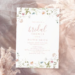 Elegant Pink Wildflower Rustic Boho Bridal Shower  Invitation<br><div class="desc">Elegant delicate watercolor wildflower design. Pastel palettes of soft blush pink,  off white,  beige,  dusty blue,  and botanical greenery,  simple and romantic. Great floral bridal shower invitations for modern rustic party,  boho country garden party in spring and summer. 
See all the matching pieces in collection.</div>