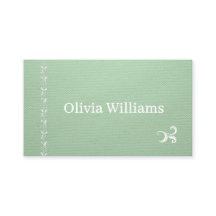 Elegant Pistachio Green Wedding Place Card 
