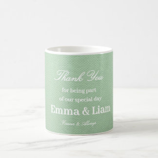 Elegant Pistachio Green Wedding Thank You Mug
