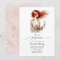 Elegant PJs & Prosecco Red Hair Bridal Shower
