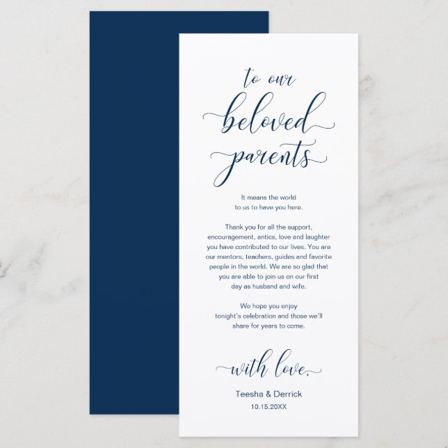 Elegant Place Setting Dinner Party Thank You Card (Front/Back)