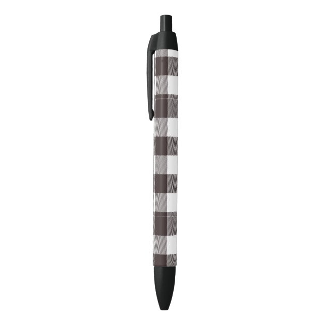  Elegant Plaid Checked   Black Ink Pen (Top (Vertical))