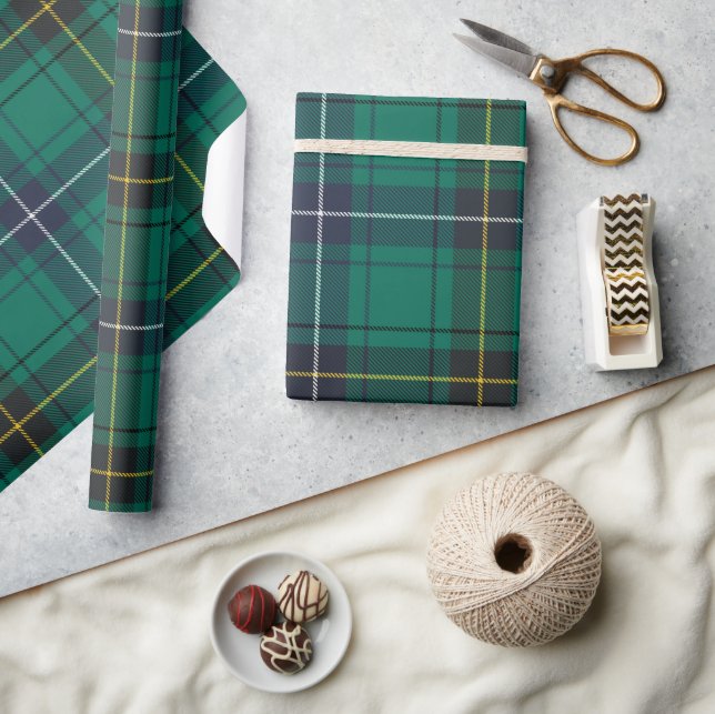 Elegant Plaid Christmas Holidays Rustic Tartan Wrapping Paper (Crafts)