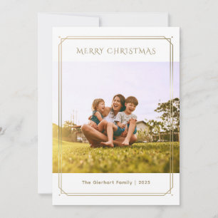 Elegant Plaid Family Photo Christmas Holiday Card