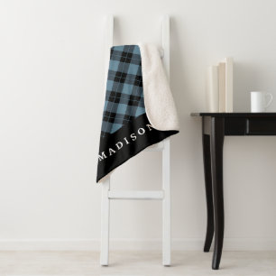 Elegant Plaid Personalised Sherpa Blanket