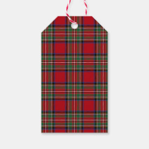 Elegant Plaid Rustic Red and Green Tartan Gift Tags