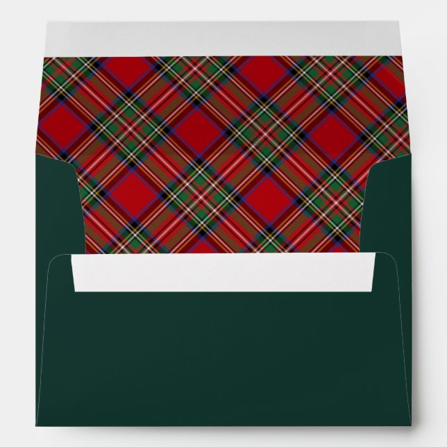 Elegant Plaid Stewart Tartan Envelope (Back (Bottom))
