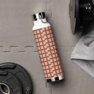 Elegant Plaid Water Bottle